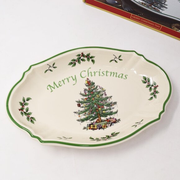 Spode Christmas Tree Merry Christmas Serving Tray Plate Dish Bowl New Holiday - Picture 8 of 13